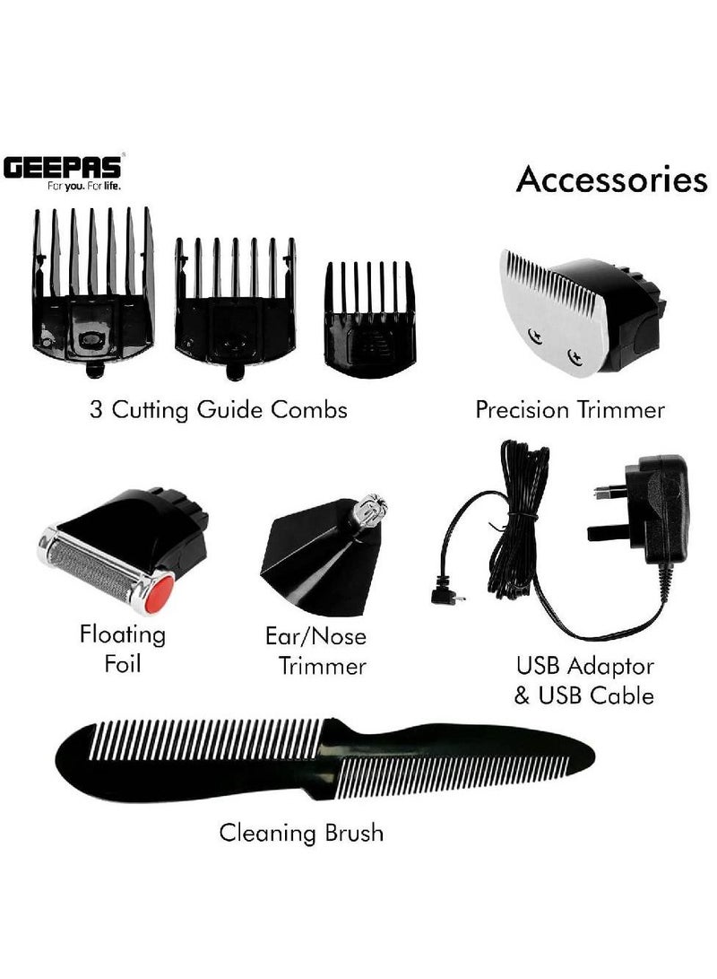 Geepas Rechargeable Trimmer for Men - GTR8128N - Image 3