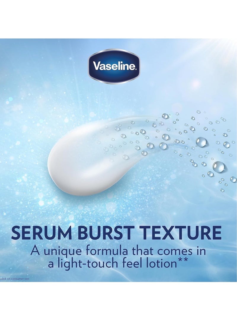 فازلين لوشن الجسم الأساسي الموحد اللون مع الفازلين المرطب، توهج مثالي، سيروم جلوتا-هيا بيرست للأشعة فوق البنفسجية، أقوى بعشر مرات من فيتامين سي، 200 مل (عبوة من قطعتين) - Image 3