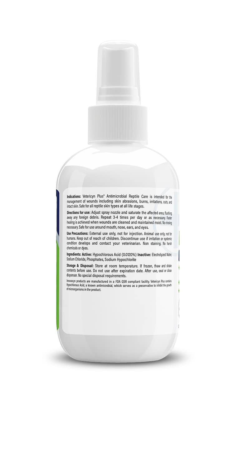 Vetericyn Plus Reptile Wound Care Spray | Reptile Skin Repair, Help Care for Reptile Wounds, Including Scale Rot, Lamp Burns, and Shedding. 3 Ounces - Image 4