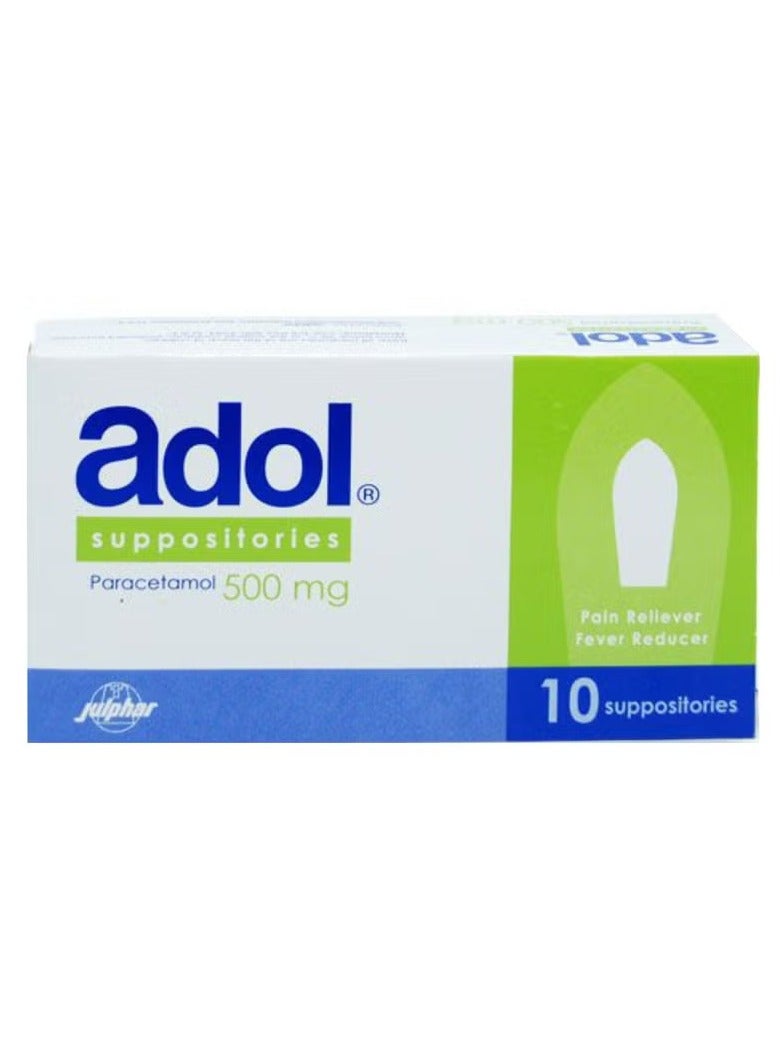 Adol Paracetamol 500 mg Suppositories 10's