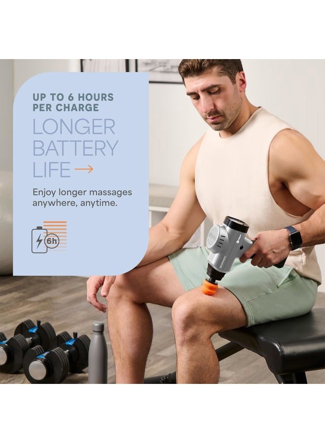 LifePro مسدس تدليك وحامل مسدس تدليك (يتم بيعه بشكل منفصل) - جهاز تدليك عضلي بالطرق للرياضيين مع 8 رؤوس و 5 إعدادات سرعة - موسع تدليك عضلات الظهر العميق للتعافي - Image 4
