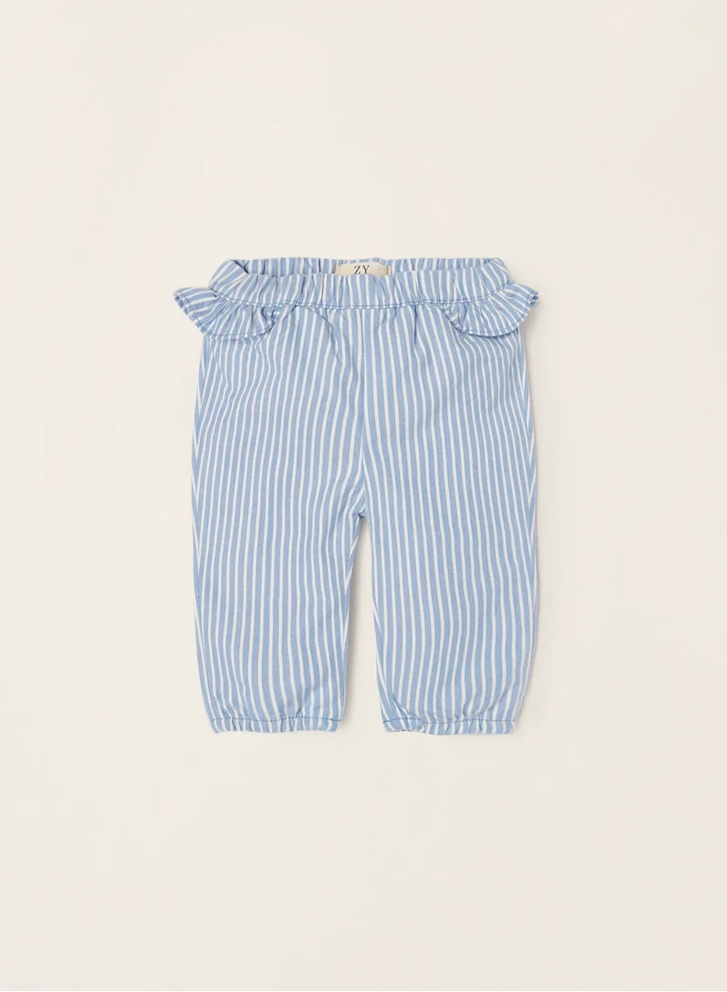 زيبي Zippy Striped Trousers With Ruffles For Newborn