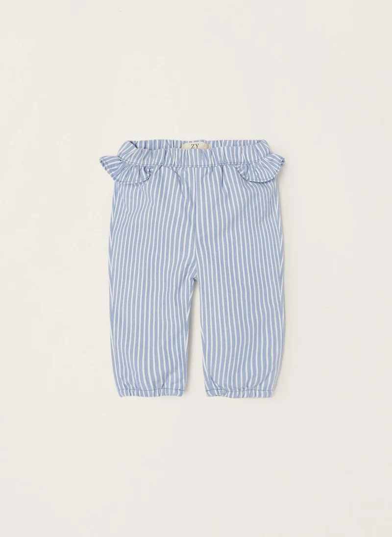 زيبي Zippy Striped Trousers With Ruffles For Newborn