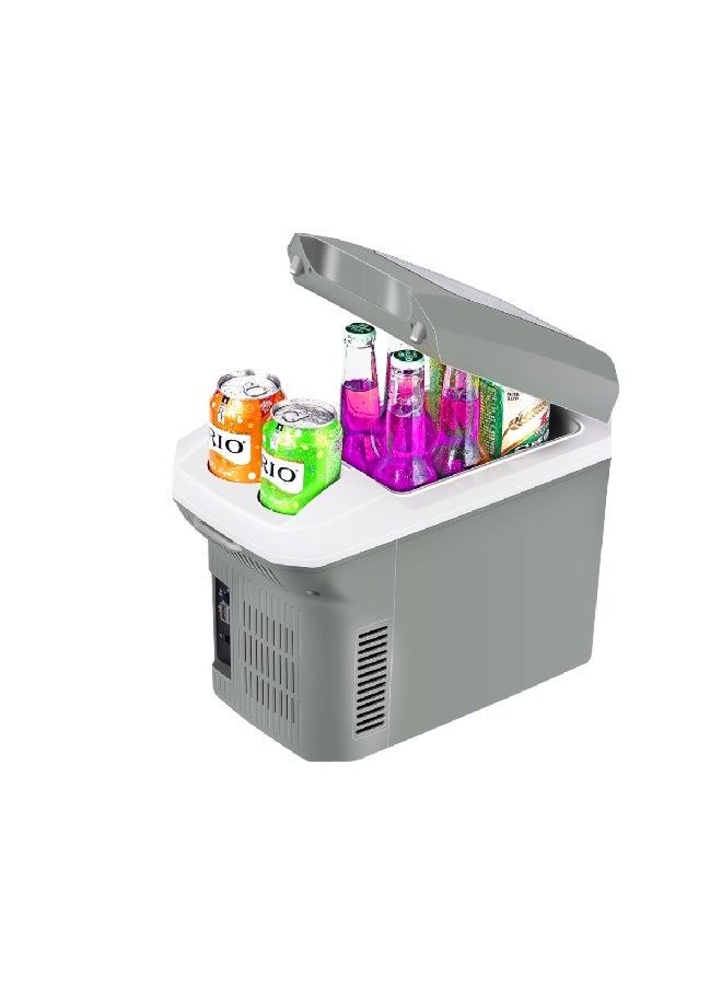 أوتو سمارت ثلاجة محمولة بتصميم فائق الصغر باللونين الرمادي والأبيض، 8 لتر CF4642