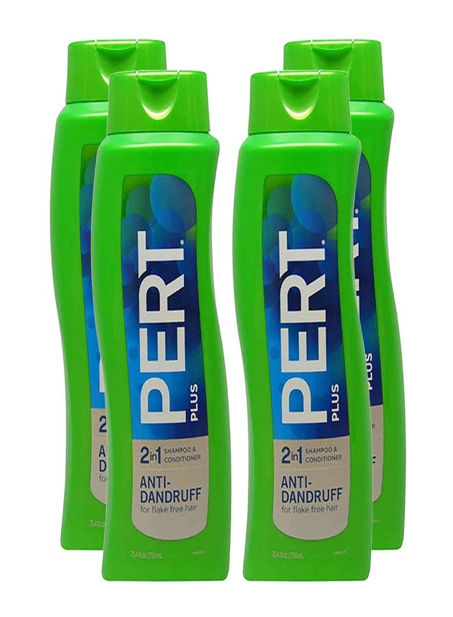 PERT Anti-Dandruff 2 in 1 Shampoo and Conditioner - Advanced with 2 Percent Salicylic Acid - Dandruff Shampoo with Zinc - 4 pc