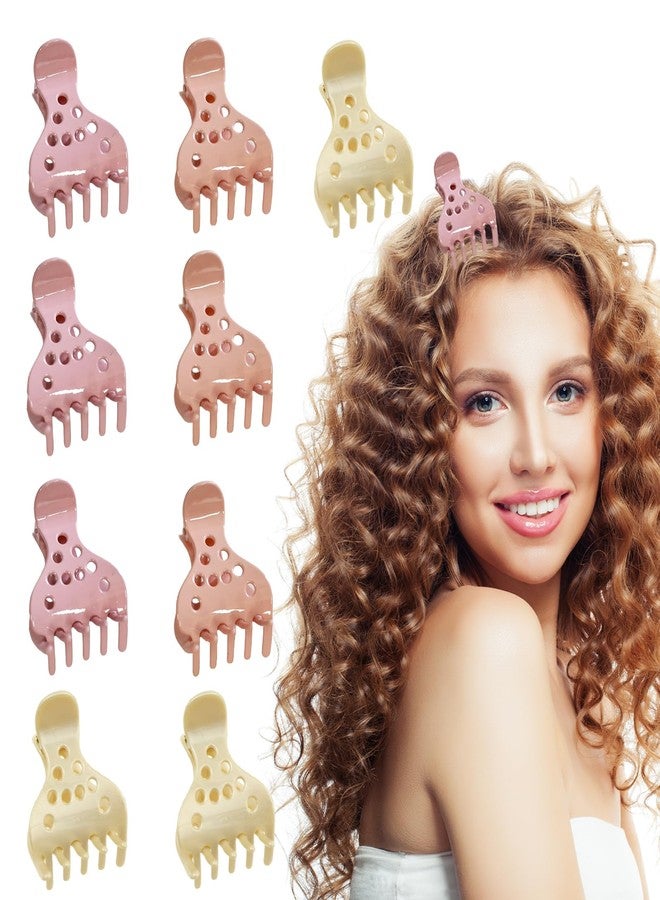 Foaryoer 9 Pcs Upgraded Root Lifting Hair Clips for Volume, Bounce Curl Clips Volume Root Clip for Curly Hair,No Crease Curly Hair Clips for Bouncy Curls(Pink + Light Pink+Beige) - Image 1