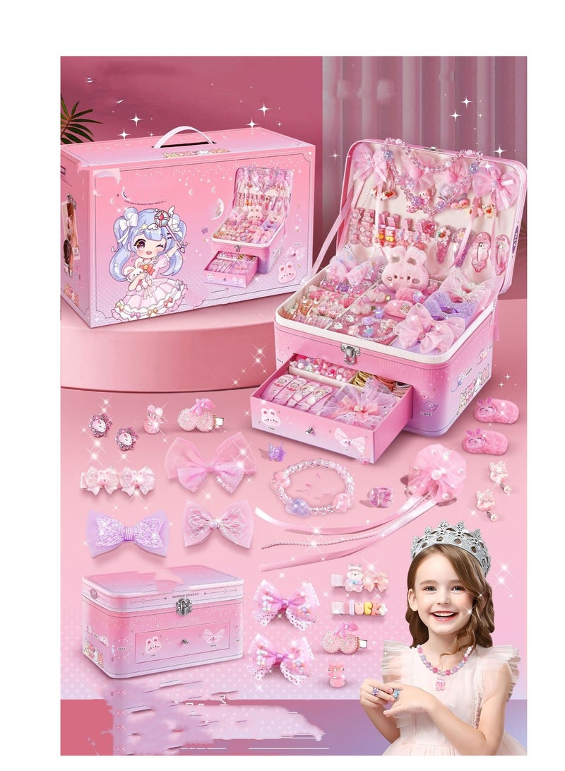 Children's Handmade Bead Decoration Princess Jewelry Box Creative Toy 