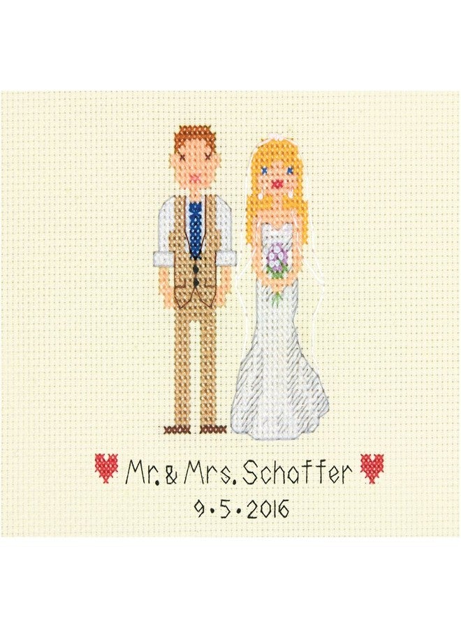Dimensions 70-65160 Personalized Wedding Record Counted Cross Stitch Kit, 7" x 5" - Image 5