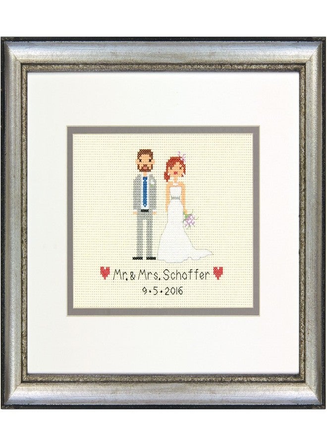 Dimensions 70-65160 Personalized Wedding Record Counted Cross Stitch Kit, 7" x 5" - Image 1