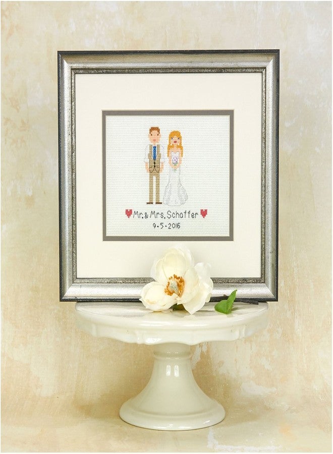 Dimensions 70-65160 Personalized Wedding Record Counted Cross Stitch Kit, 7" x 5" - Image 2