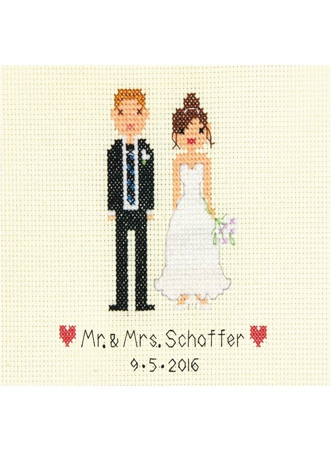 Dimensions 70-65160 Personalized Wedding Record Counted Cross Stitch Kit, 7" x 5" - Image 4