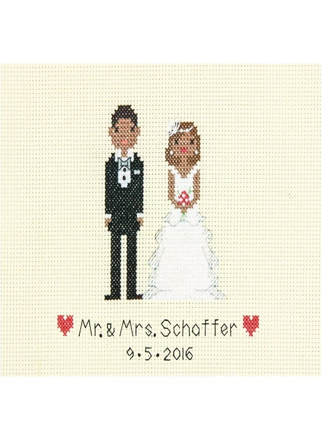 Dimensions 70-65160 Personalized Wedding Record Counted Cross Stitch Kit, 7" x 5" - Image 3