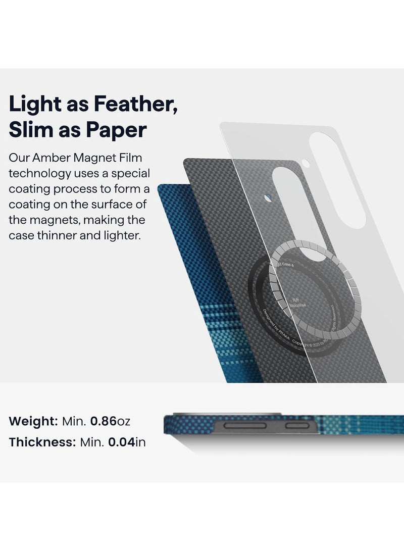 pitaka Case for Samsung Galaxy S25 Plus, 6.7 Inch, Compatible with MagSafe, Slim & Light Samsung Galaxy S25 Plus Case, 1500D Aramid Fiber Made [MagEZ Case 4 - Moonrise]