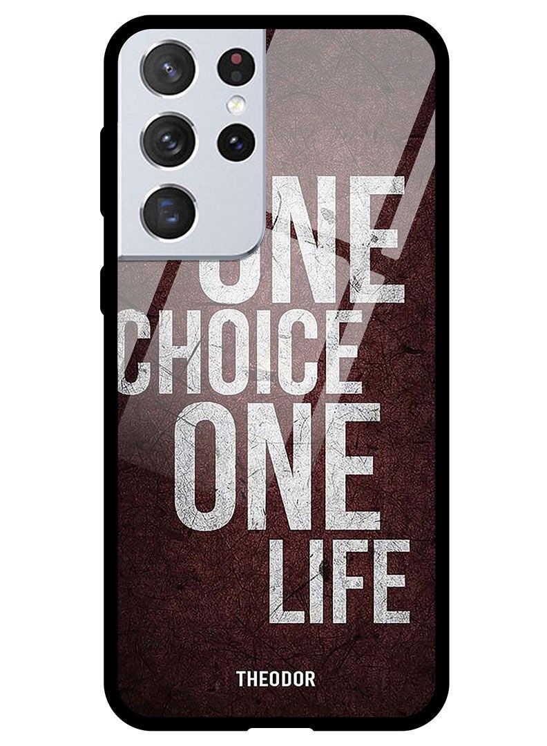 Theodor Protective Tempered Glass Case Cover Samsung Galaxy S21 ULTRA One Choice One Life - Image 1