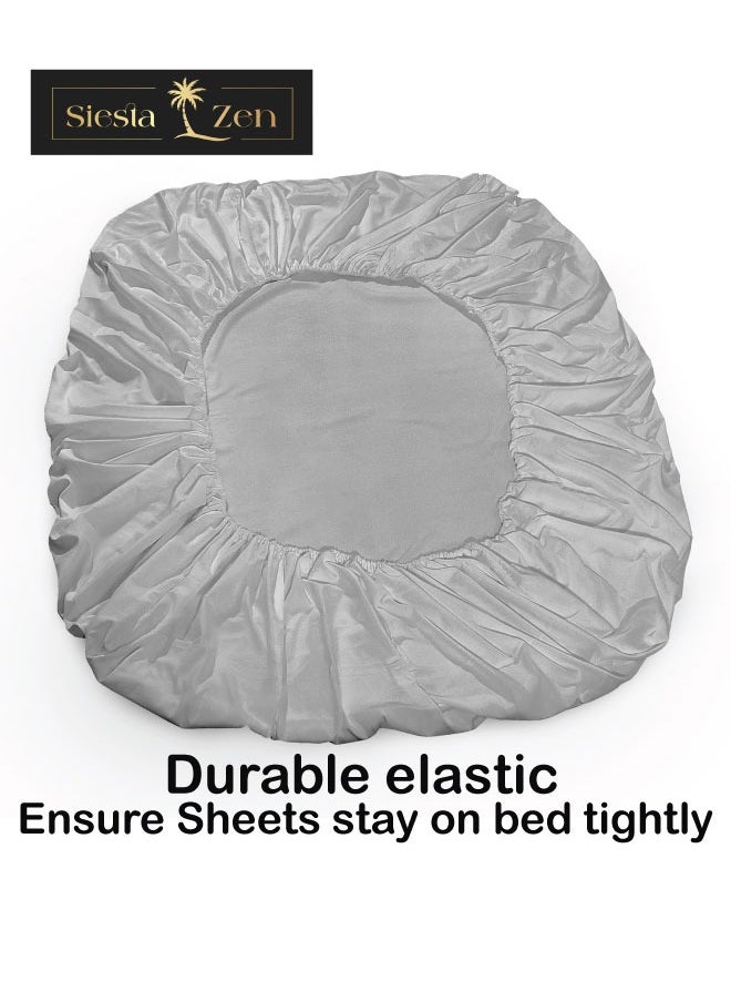 Siesta Zen - Siesta Zen Microfiber Fitted Bed Sheet – 30cm Deep Pocket, Wrinkle-Resistant, Machine Washable, Soft, Cozy & Fade-Resistant – Perfect Fit for a Comfortable Night’s Sleep - Image 1