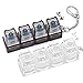 FunisFun Keyboard Fidget Toy for Adults 2 PCS Slient Clicky Fidget Keyboard Keychain Clicker Sensory Toys for Anxiety Stress Relief BlackWhite 2P4 in 1 - Image 2