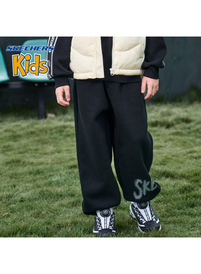 Skechers Boys' Pants  Winter Outdoor Letter Sports Pants Carbon Black 120 - Image 4