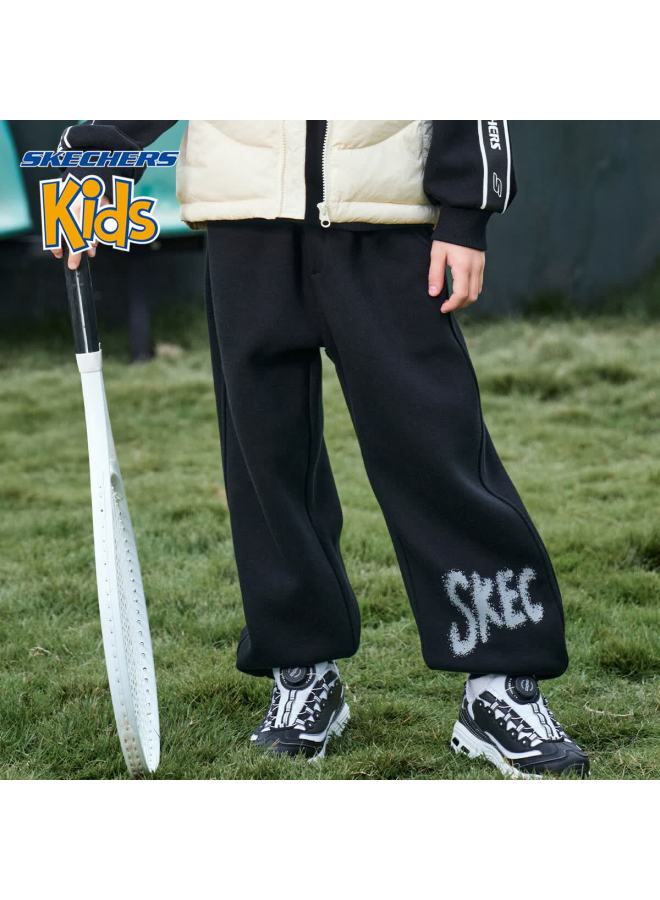 Skechers Boys' Pants  Winter Outdoor Letter Sports Pants Carbon Black 120 - Image 2