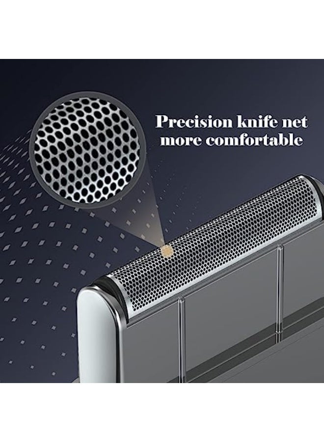 Men's Ultra Thin Electric Razor, Rechargeable Single Razor Reciprocating Mini Electric Razor Rechargeable Washable Wet/Dry Razor for Facial Care Beard Trimmer, Cordless USB Travel Razor, Silver - Image 2