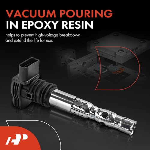 A-Premium Ignition Coils Pack Compatible with Volkswagen Jetta Passat Beetle 2001-2005 Golf Audi A4 2001-2006 A6 Allroad TT Quattro 1.8L 2.7L Turbo 4-PC Set - Image 3