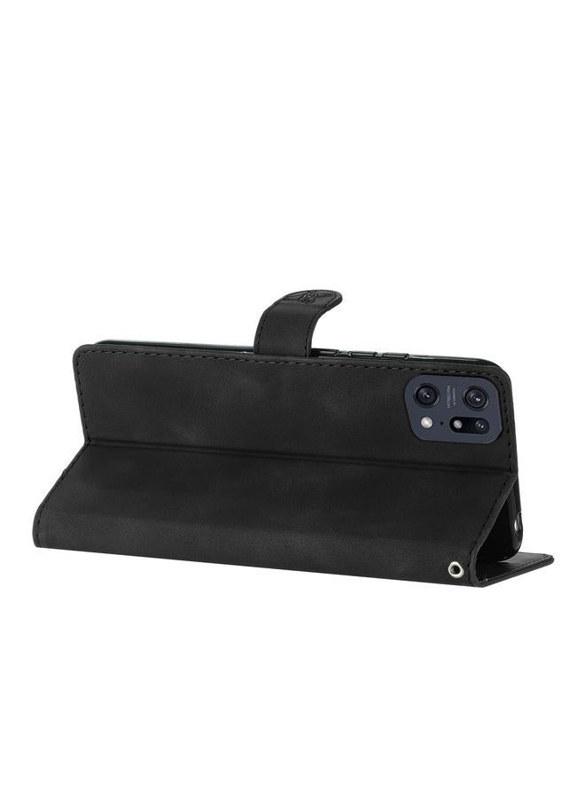 اس-توب جراب هاتف من الجلد بنقشة زهور وفراشة لهاتف OPPO Reno8 Pro 5G - Image 5