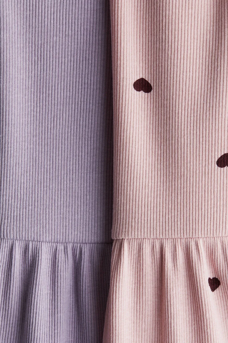 H&M 2-pack ribbed cotton dresses