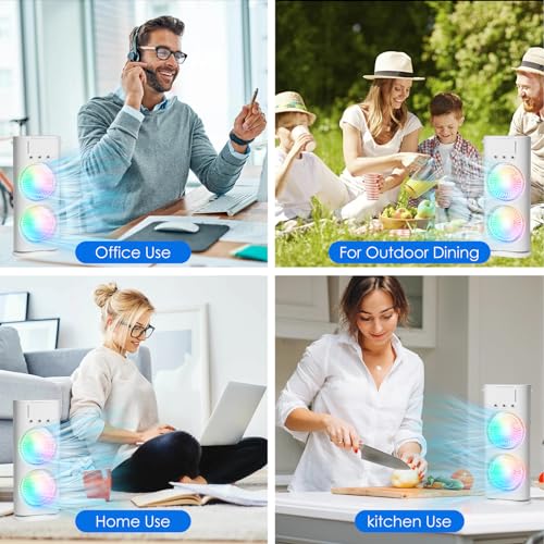 Drumstone Portable Personal Air Cooler with Water Tank & Adjustable 3-Speed Fan, USB Powered Compact Desk Cooling Device for Home, Office, Bedroom & Travel Use - Image 3