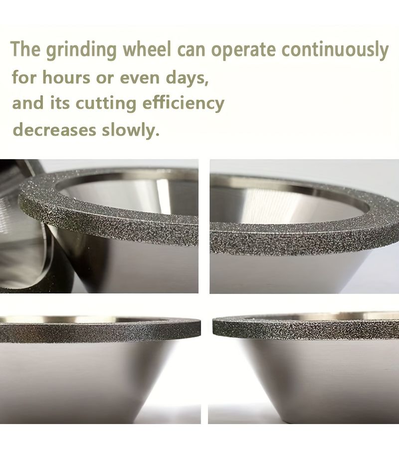 Bowl Shaped Grinding Wheel 200 100mm 3.94 Inch For Alloy And Tungsten Carbide Tools - Image 4