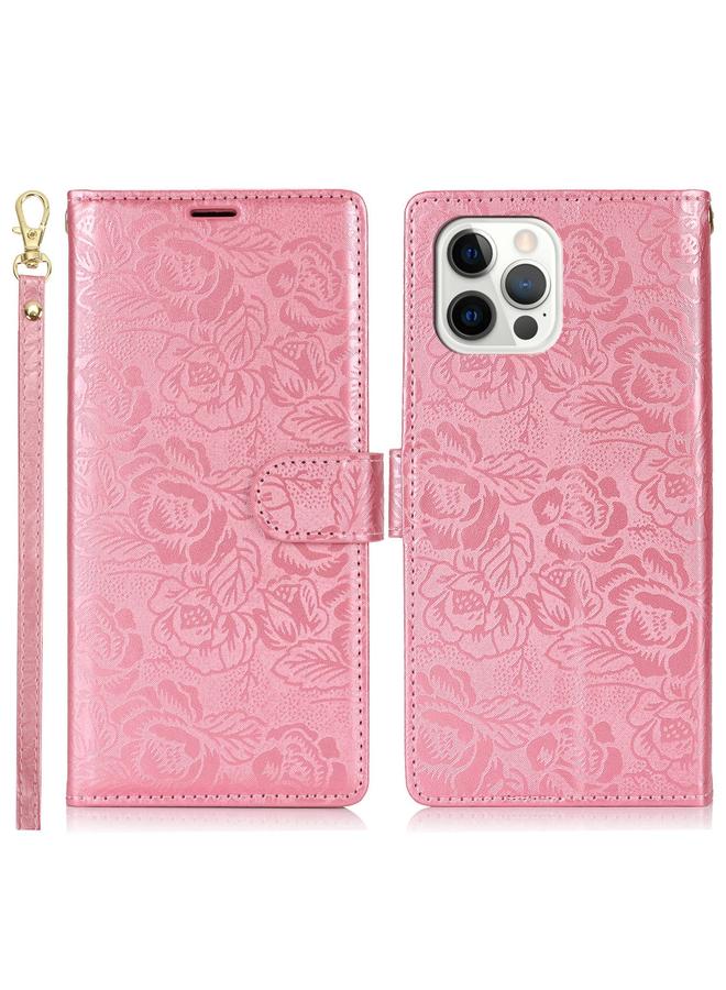 زبون جراب هاتف جلدي مطبوع عليه زهور الفاوانيا لهاتف iPhone 12 Pro Max - Image 2