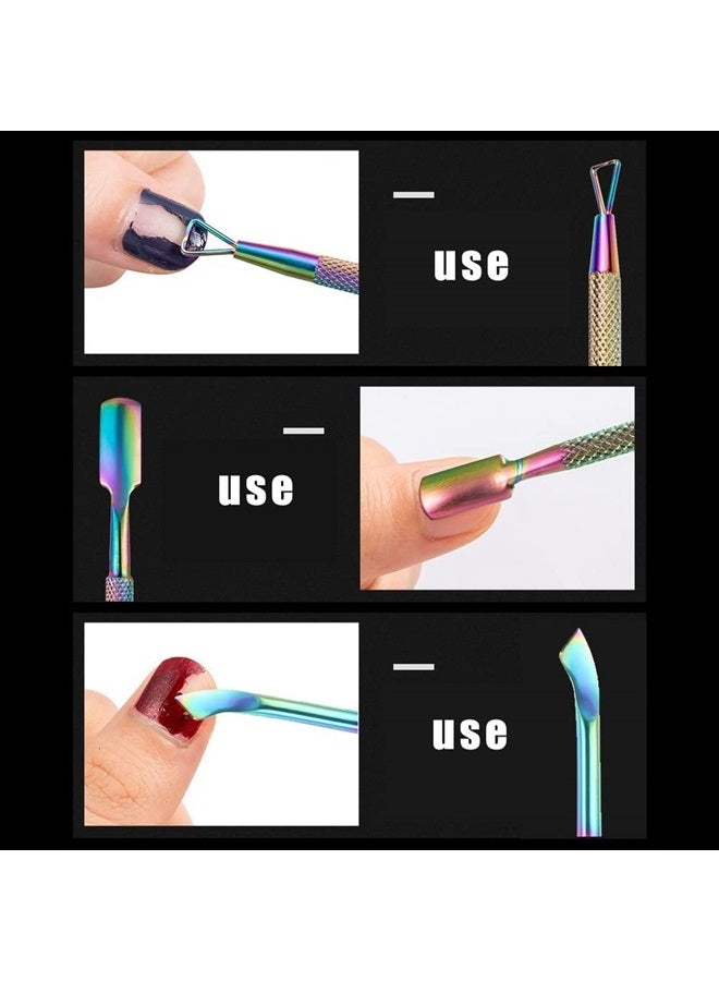 Pengxiaomei 3 in 1 Professional Nail Soaking Bowl, Soak Off Gel Polish Remover Bowl Manicure Bowl for Acrylic Nails with Cuticle Peeler and Pusher for Salon Home Nail Art, Universal for Both Hands (Blue) - Image 3