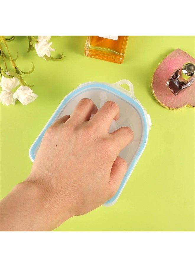 Pengxiaomei 3 in 1 Professional Nail Soaking Bowl, Soak Off Gel Polish Remover Bowl Manicure Bowl for Acrylic Nails with Cuticle Peeler and Pusher for Salon Home Nail Art, Universal for Both Hands (Blue) - Image 4