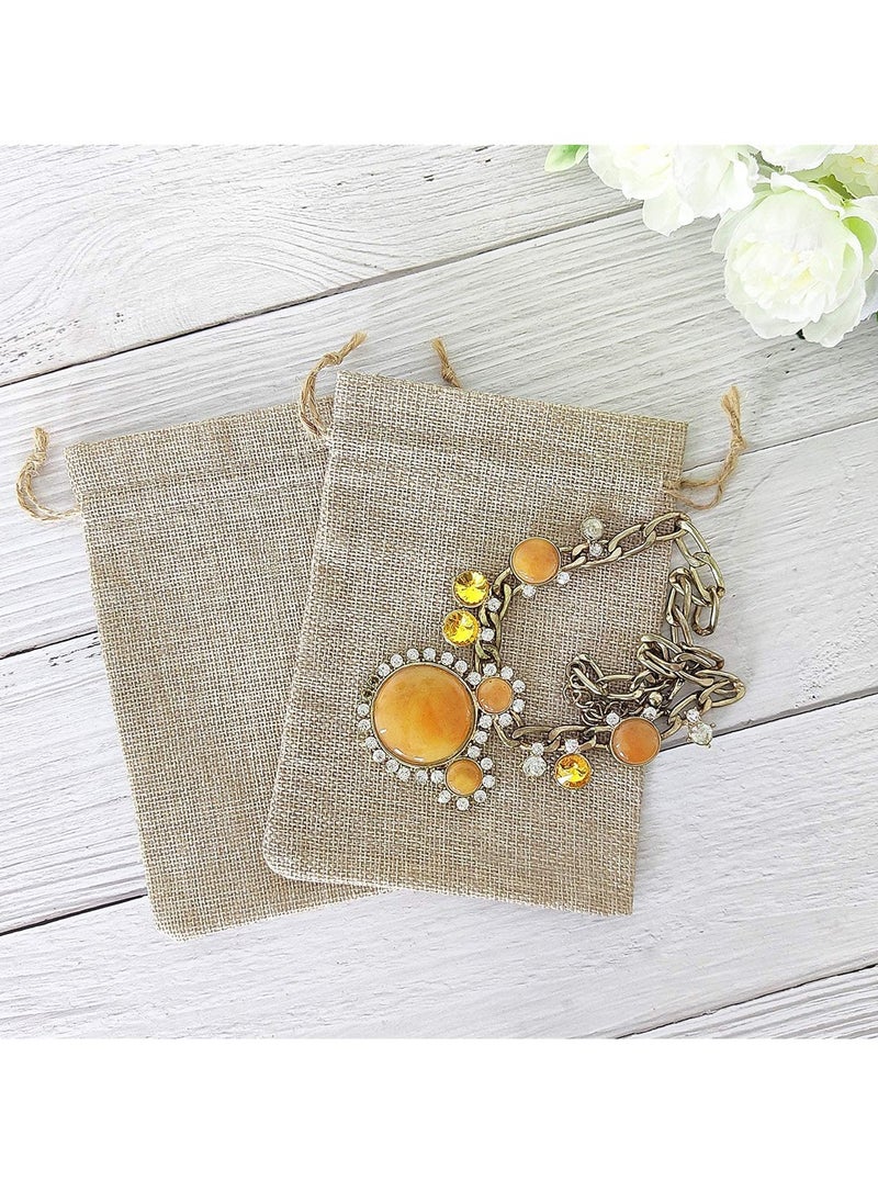 HomarKet - 15-Pieces Burlap Gift Bags with Drawstring and Tags - Image 1