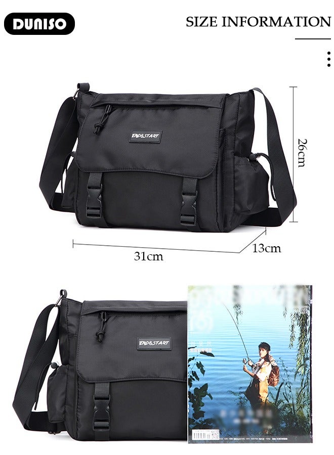 DUNISO Large Crossbody Bag for Men Women, Messenger Bag Side Shoulder Bag for Phone Passport, Casual Satchel Bag Phone Purse, Sling Bag Fanny Pack Water Resistant for Travelling, Hiking - Image 4