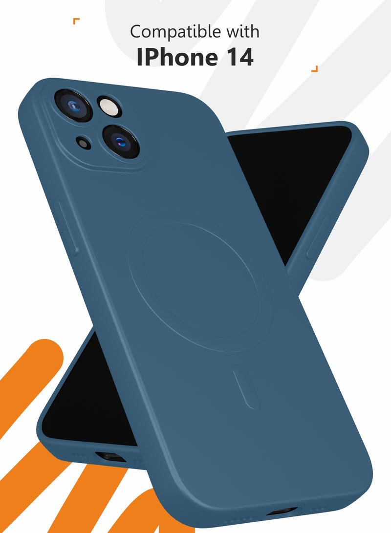 MOBILIUS for iPhone 14 Case, Soft Anti-Scratch Microfiber Lining, Compatible with MagSafe, Shockproof Phone Case for iPhone 14 6.1 inch, Blue - Image 2