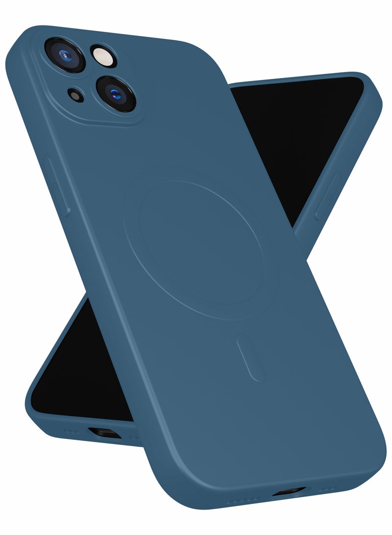 MOBILIUS for iPhone 14 Case, Soft Anti-Scratch Microfiber Lining, Compatible with MagSafe, Shockproof Phone Case for iPhone 14 6.1 inch, Blue - Image 1