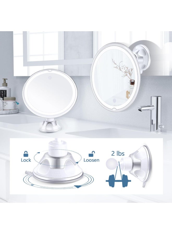 general Magnifying Mirror with Light 30X, Lighted Makeup Mirror 30X for Precision Makeup, 3 Color Modes and Adjustable Brightness, 360° Swivel Magnifying Mirrors Suction Cup for Bathroom 8 Inches - Image 5
