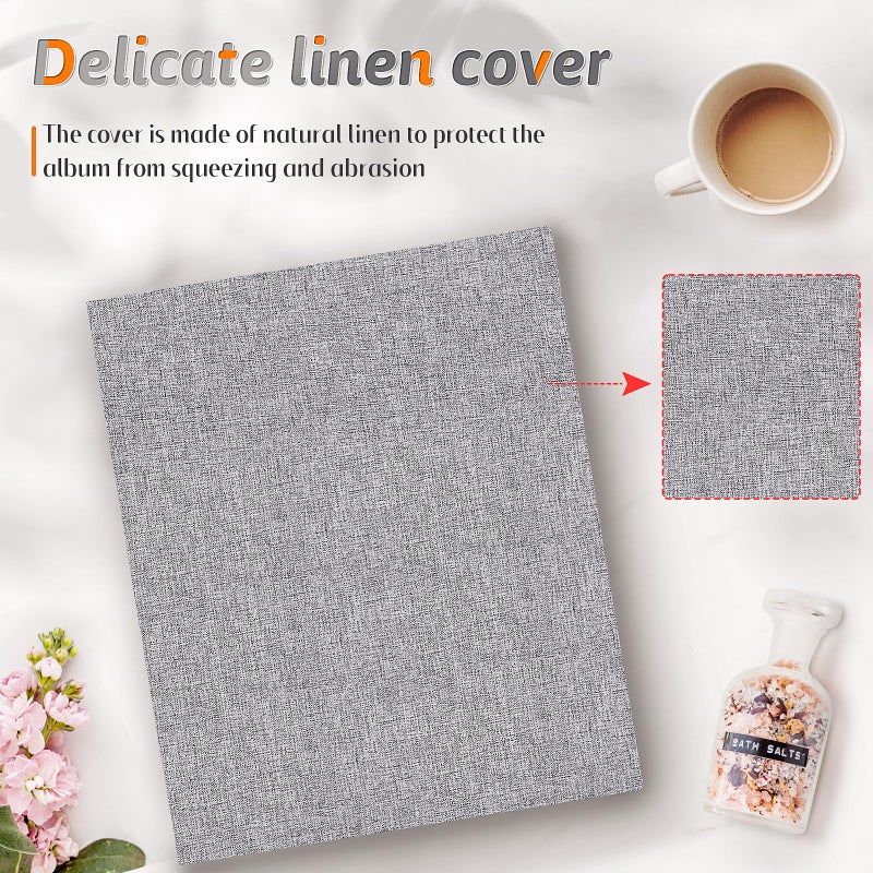 Popotop Photo Album 4x6 200 Pockets for Wedding Gifts Linen Hardcover Picture Albums for Family Anniversary Baby Vacation Pictures - Image 3