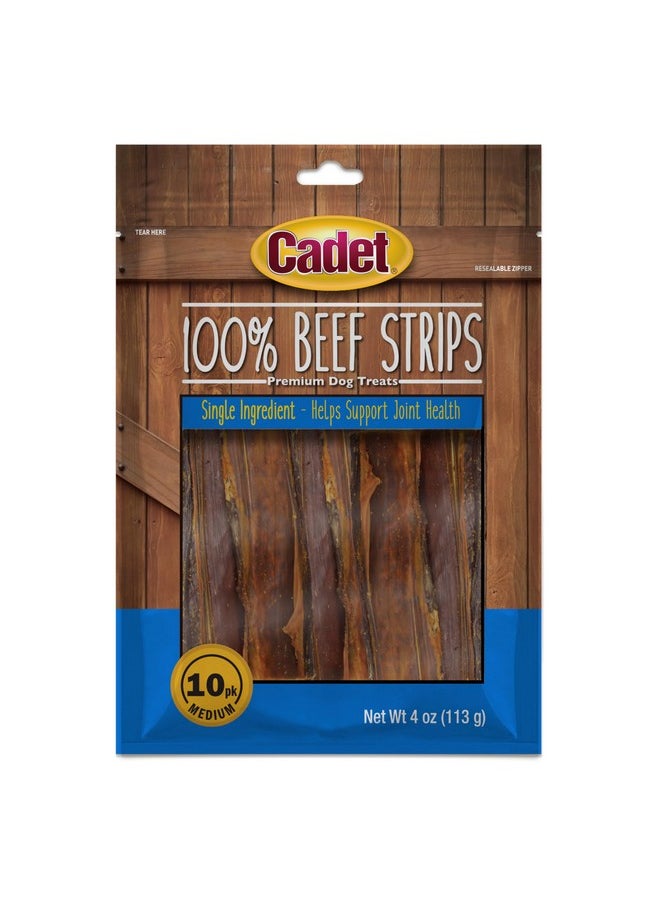 Cadet Cadet 100% Beef Strips Dog Chew Sticks, Long-Lasting Single-Ingredient Natural Treats, High-Protein, Perfect for Small & Large Breeds, 4 oz  - Image 1