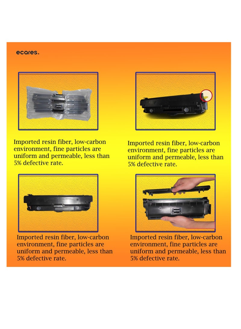 ECARES® 125A Toner Cartridge CB543A Compatible for Color Laserjet CM1312 MFP CM1312nfi CP1215 CP1515n CP1518ni (Magenta) - Image 3