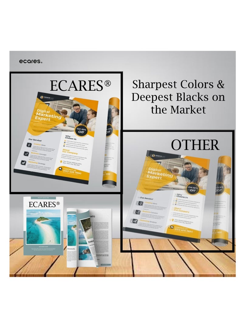 ECARES® 125A Toner Cartridge CB543A Compatible for Color Laserjet CM1312 MFP CM1312nfi CP1215 CP1515n CP1518ni (Magenta) - Image 2