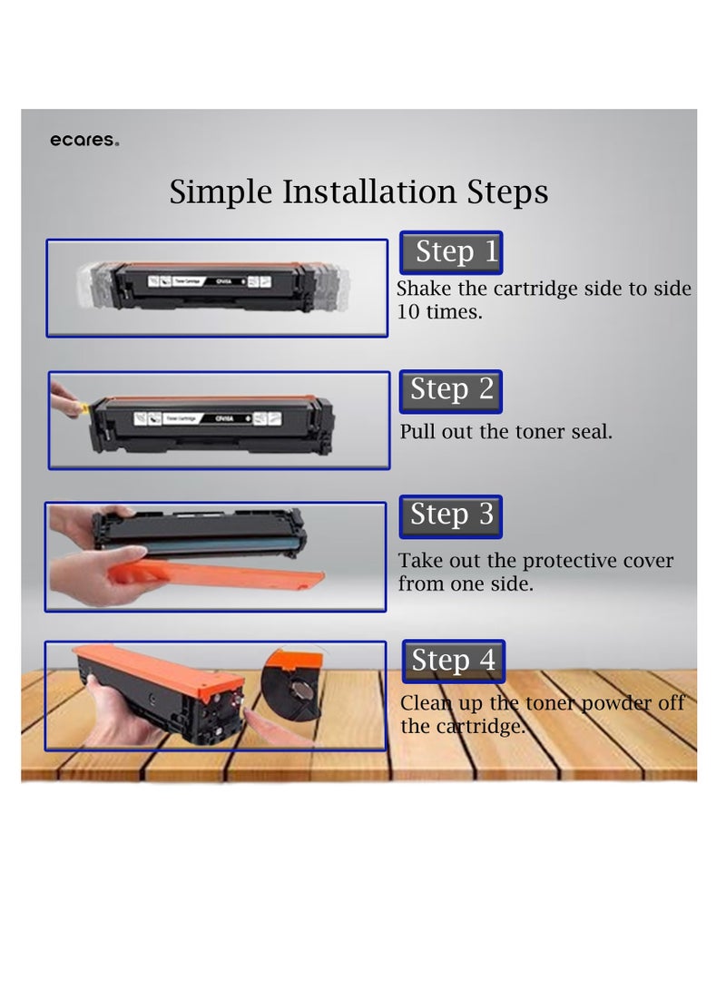 ECARES® 125A Toner Cartridge CB543A Compatible for Color Laserjet CM1312 MFP CM1312nfi CP1215 CP1515n CP1518ni (Magenta) - Image 4