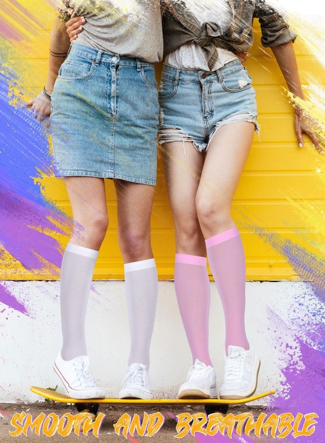 Liitrsh 30 Pairs Ice Skating Socks - Figure, Roller, Dance Socks for Women (Bright Color) - Image 3