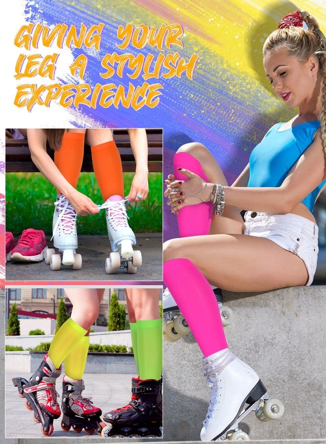 Liitrsh 30 Pairs Ice Skating Socks - Figure, Roller, Dance Socks for Women (Bright Color) - Image 5