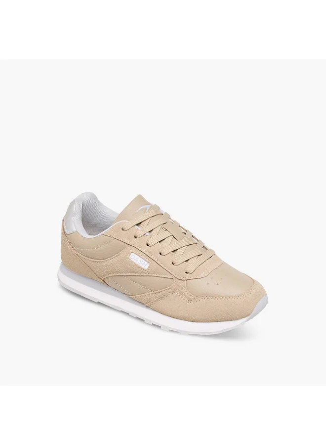 Dash Women Panelled Sneakers with Lace-Up Closure