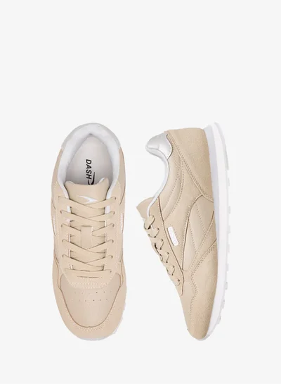 Dash Women Panelled Sneakers with Lace-Up Closure