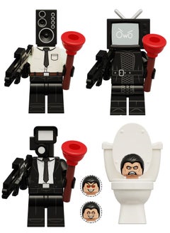 4PCS Skibidi Toilet Series Characters Mini Action Figures Set, Sound Man/TV Man/Monitor Man/Toilet Man Figures Series Stitching Toys Playsets for Desktop Decorations/Collectibles, Gifts for Fans - pzsku/ZC07D503BDD66AEA32D08Z/45/_/1701971174/bdfc5bd7-380f-4be5-800c-3887a5cf9a6a