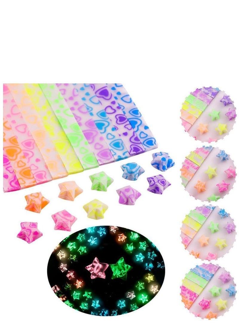 Excefore 840 Sheets Star Paper Strip, Luminous Origami Star Paper Strips Glow in The Dark Folding Strips Star Origami Paper Strips Decoration - Image 2