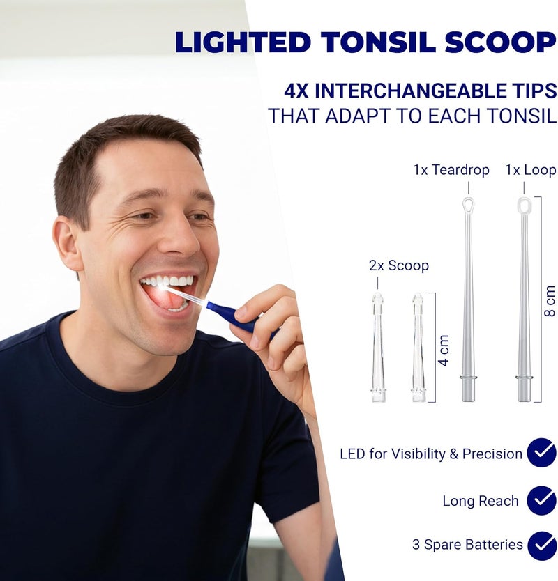 ORAVIX Tonsil Stone Remover - Tonsil Stone Removal Kit - Tonsillolith Remover Tool - Tonsil Cleaner - Fight Bad Breath - Tonsil Stone Removal Tool - Oral Irrigator - Tongue Scraper - 7 Pieces - Image 2