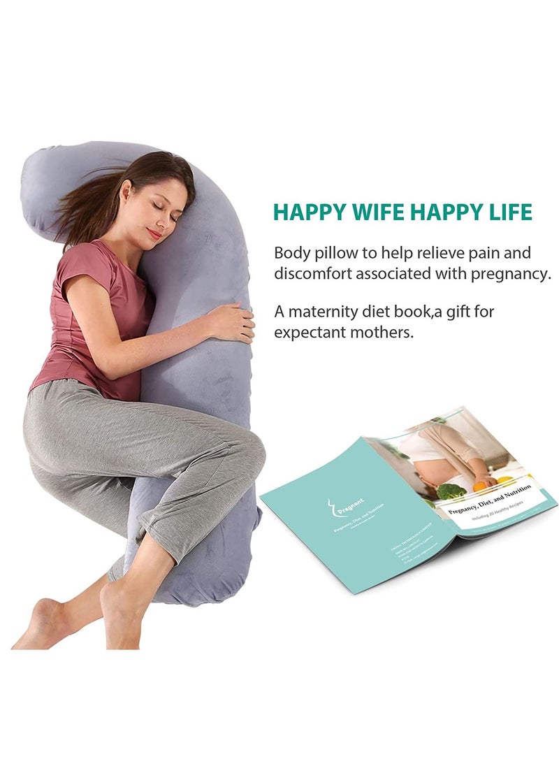 molody Luxury Body Pregnancy Pillow Back Pain Support With Soft Cover  - Image 2