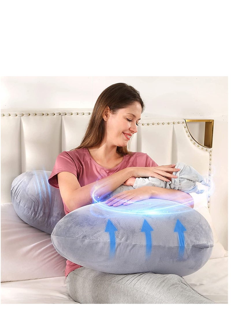 molody Luxury Body Pregnancy Pillow Back Pain Support With Soft Cover  - Image 3